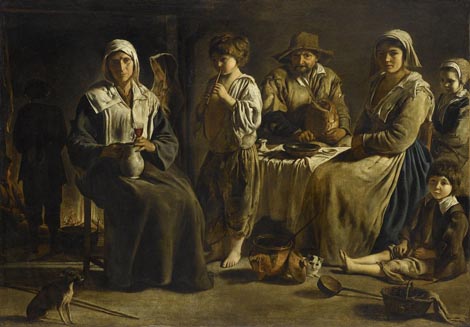 Peasant Family in an Interior Louis LeNain 1642 the Louvre, Paris 
